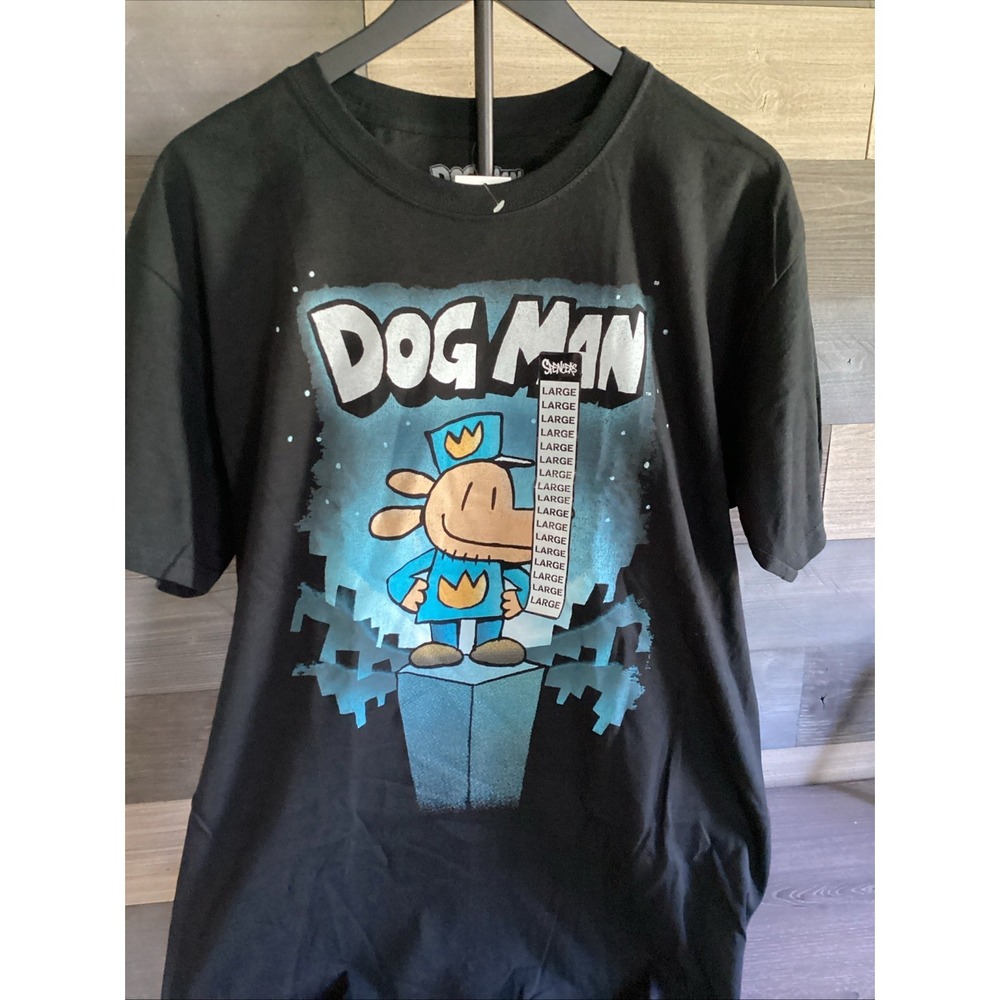 Spencer's DogMan Black Graphic T- Shirt Size Large
